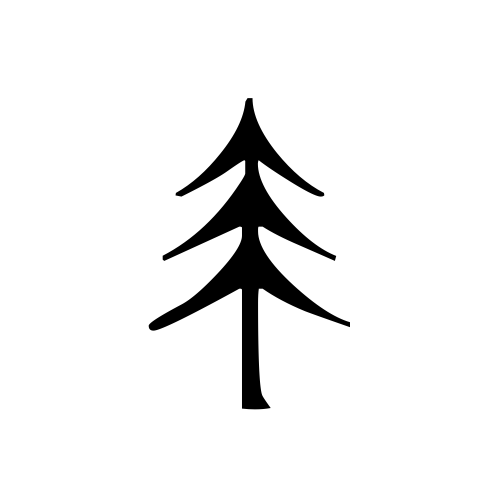 🌲 Emoji Domain black and white Symbola rendering